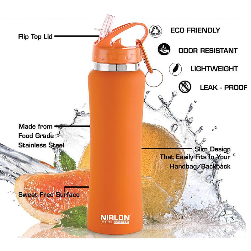 Valento Sipper Water Bottle (Orange) - 750 mL media 4