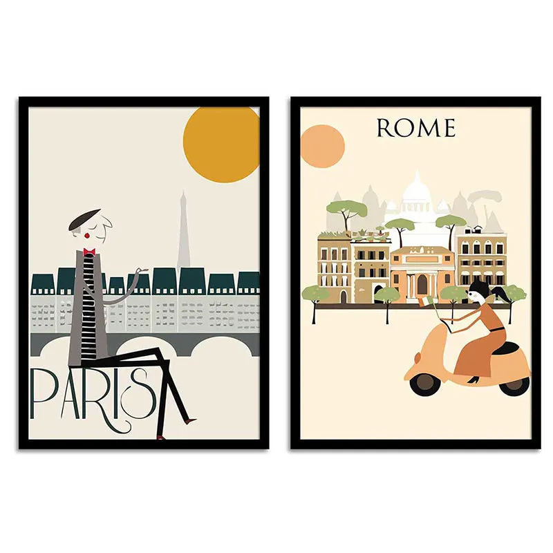 Rome & Paris Wall Art - Set Of Two media 5