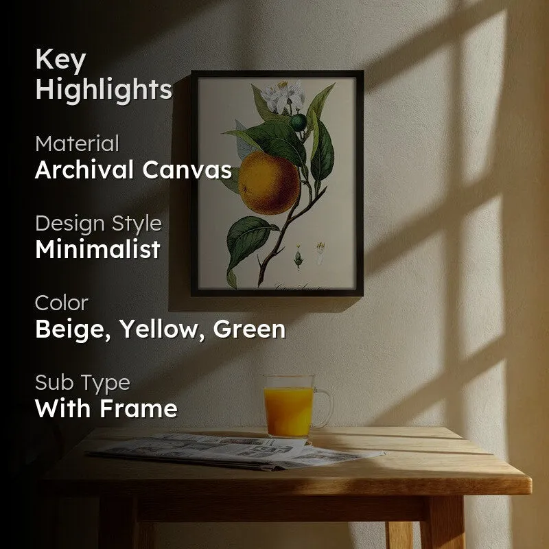Tropical Zest Archival Canvas Wall Art - Black media 2