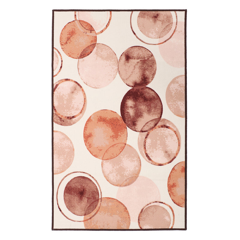 Peachy Circles Anti-Skid Carpet