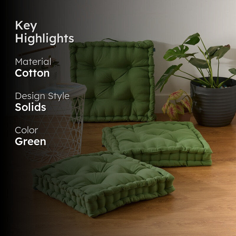 Marlon Floor Cushion (Green) - Set Of Three media 2