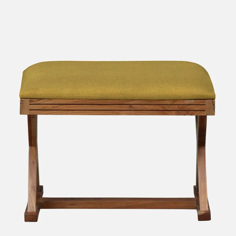 FlexiSeat Sheesham Wood Ottomans & Pouffe - Yellow media 3