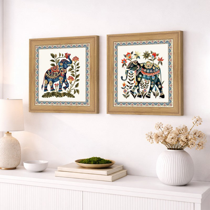 Haathi Ethnika Wall Art - Set Of Two media 3