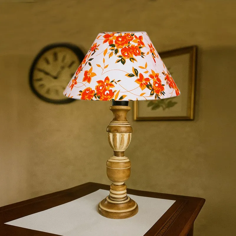 Zenrae Floral Wooden Table Lamp - Multicolor media 4