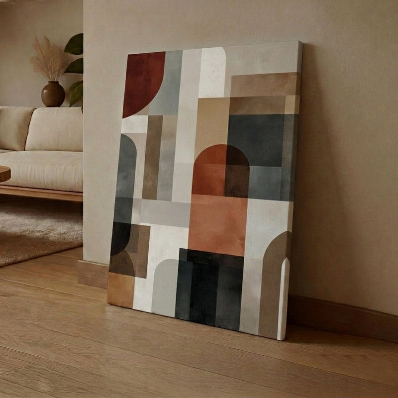 Grid Fusion Canvas Wall Art