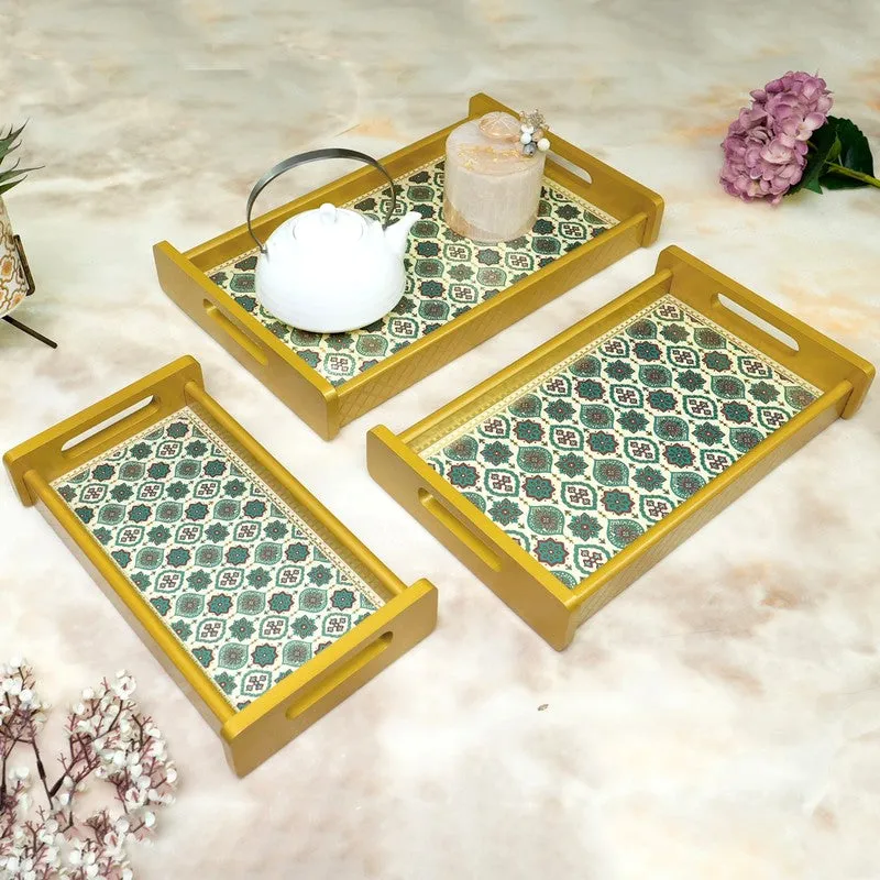 Zentha Wooden Serving Tray - Set Of Three media 1