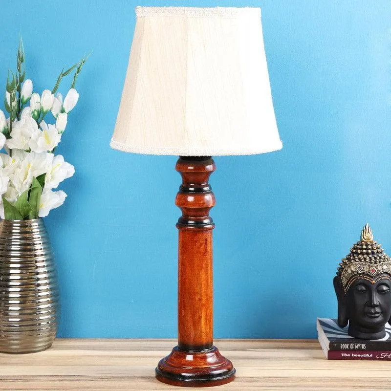 Roda Cassini Fabric Table Lamp - White,Brown media 3