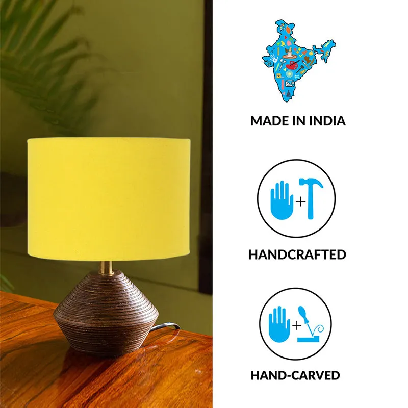 Yami Wooden Table Lamp - Yellow,Brown media 10