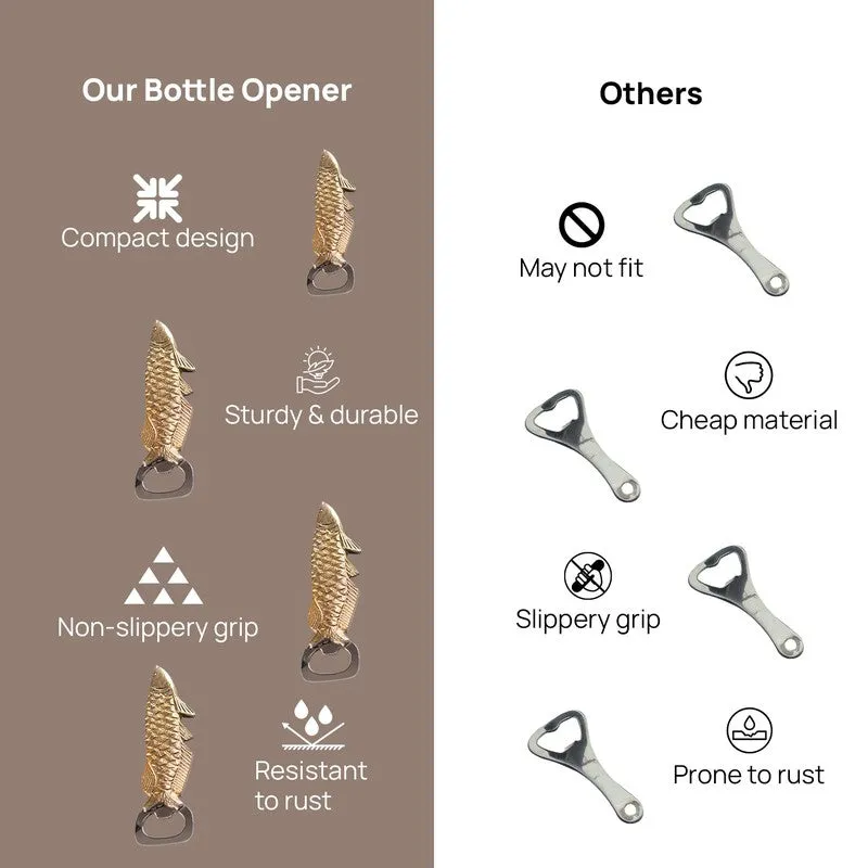Fin & Twist Stainless Steel Bottle Opener - Gold media 7