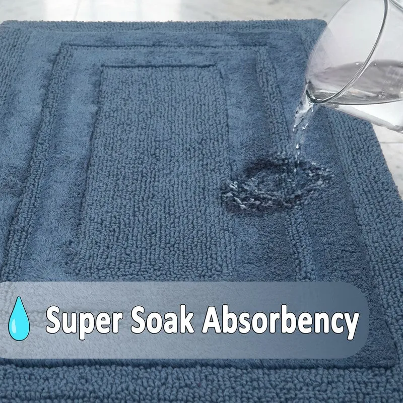 Aqualoom Anti skid Bath Mat (Blue) - Set Of Two media 7