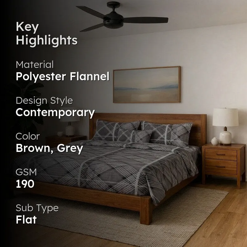 Calm Geometry Bedsheet - 190 GSM media 2