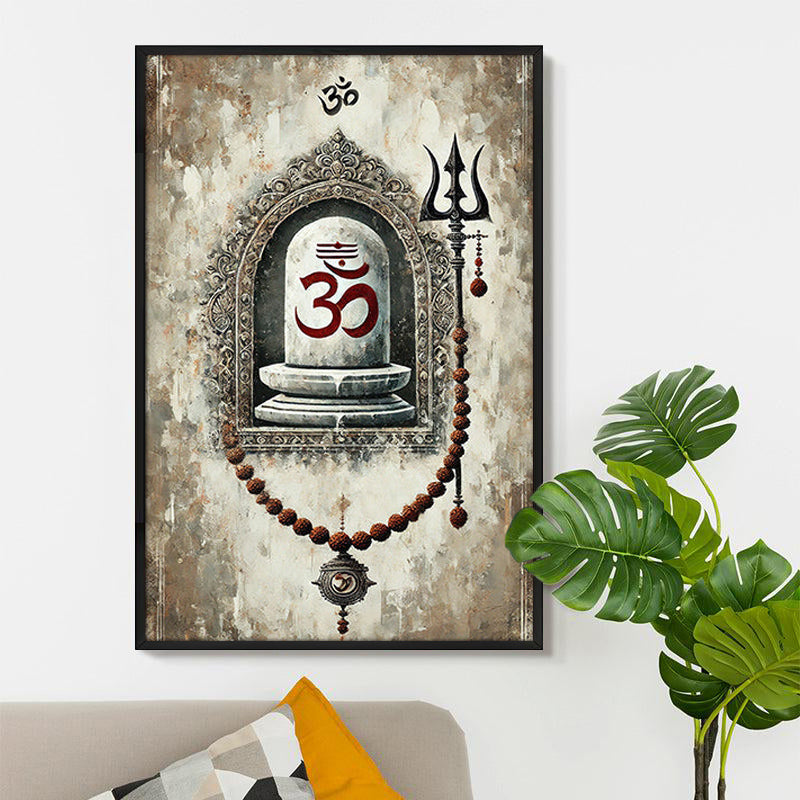 Echoes Of Aum Wall Painting With Frame media 5