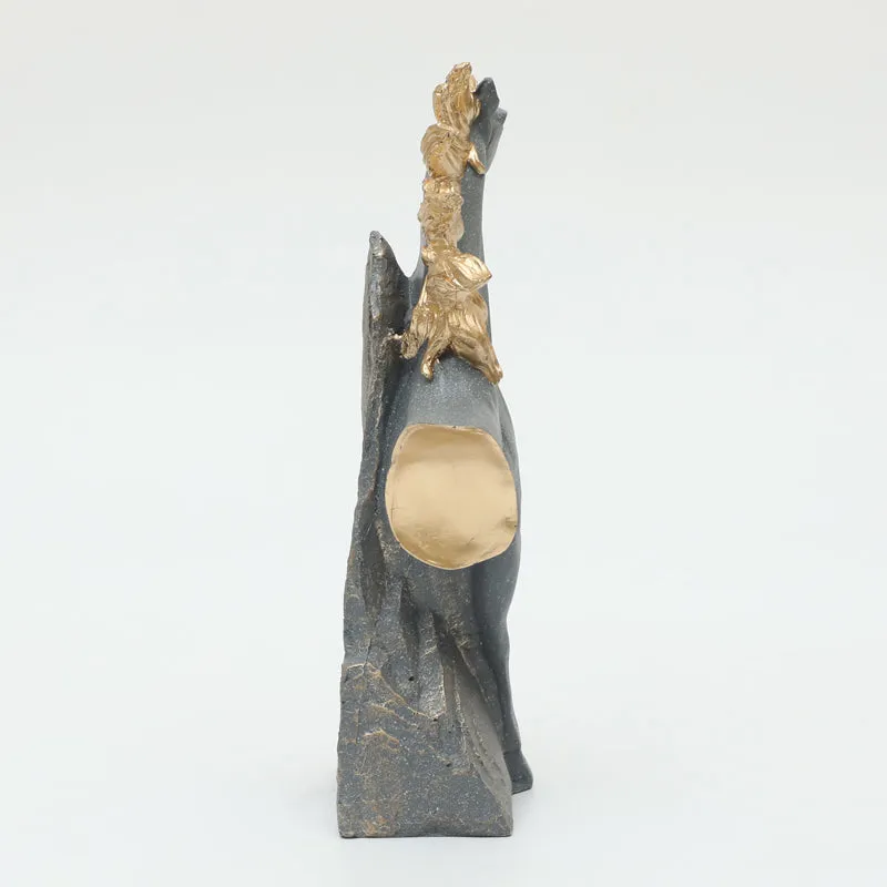 Stallion In Wind Showpiece - Grey media 5
