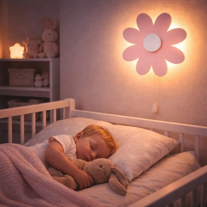 Lumiflora Battery Operated MDF Wall Lamp - Light Pink media 4