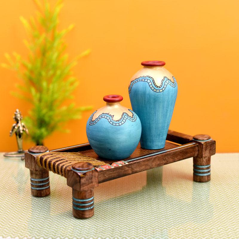Malini Vase & Mini Charpai - Three Piece Set