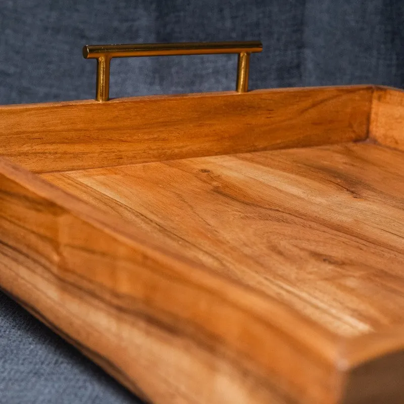 QuadraCraft Square Wooden Serving Tray media 5