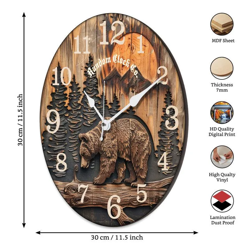 Tempo Aura Analog Wooden Wall Clock media 8