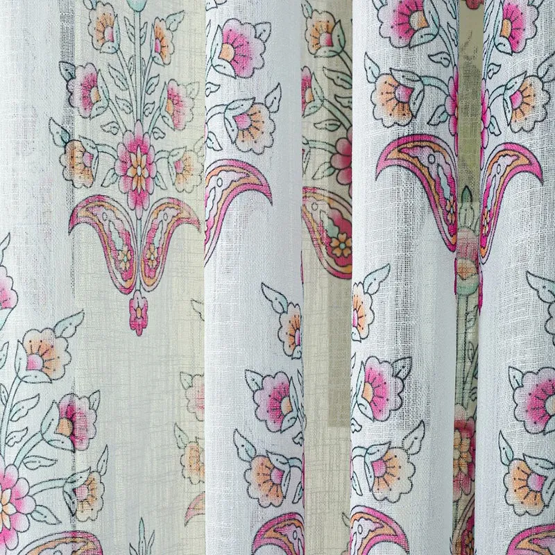 Auralis Linen Texture Sheer Curtain - Set Of Two media 10
