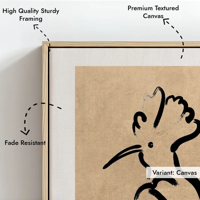 Gentle Wild Canvas Wall Painting With Brown Frame media 7