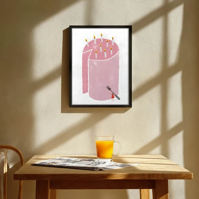 Sweet Slice Archival Canvas Wall Art - Black media 1