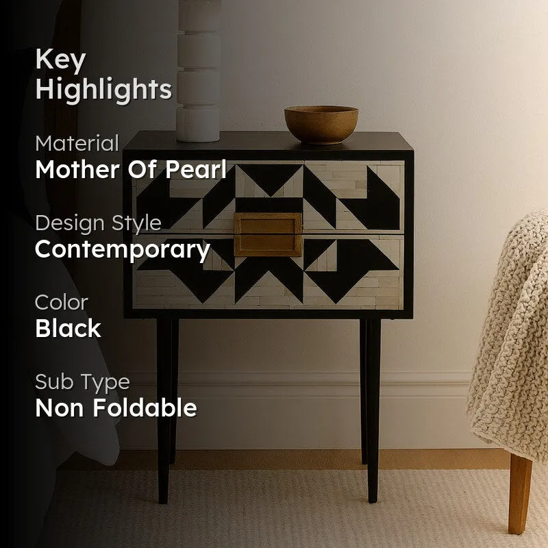 Cube Craft Mother of Pearl Side Table media 2