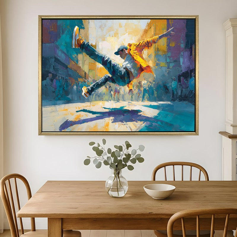 Static Friction Canvas Wall Painting With Frame
