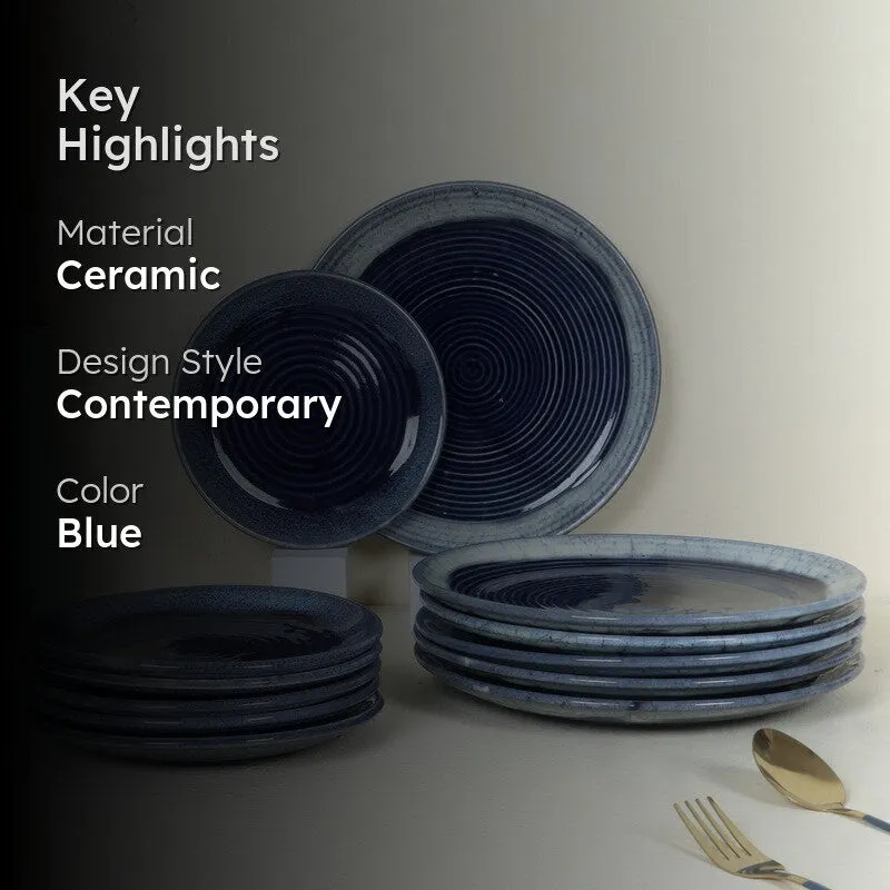 Seravelle Dinner Plate (Blue) - Set of Twelve media 2