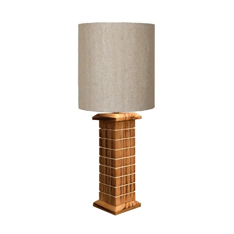 ZenithLight Modern Bedside Wooden Table Lamp - Beige,Brown media 3