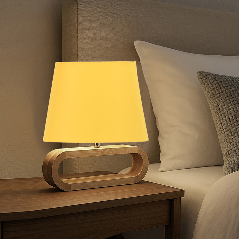 Cotin I Curve Cotton Table Lamp - Yellow,Brown