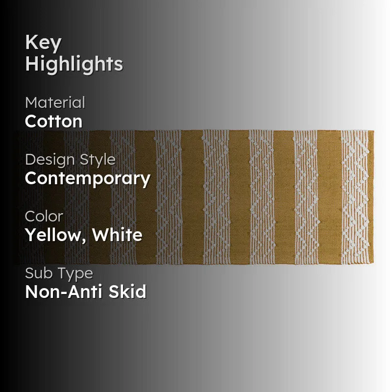 Weavax Cotton Runner Rug - Yellow media 2
