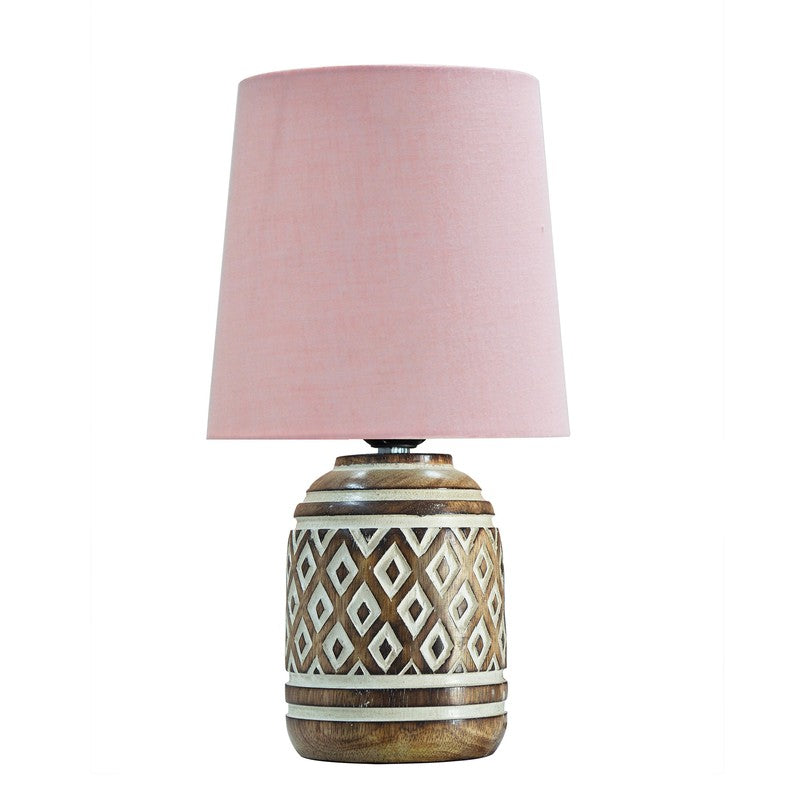 CleanEdge Wooden Table Lamp - Pink media 6