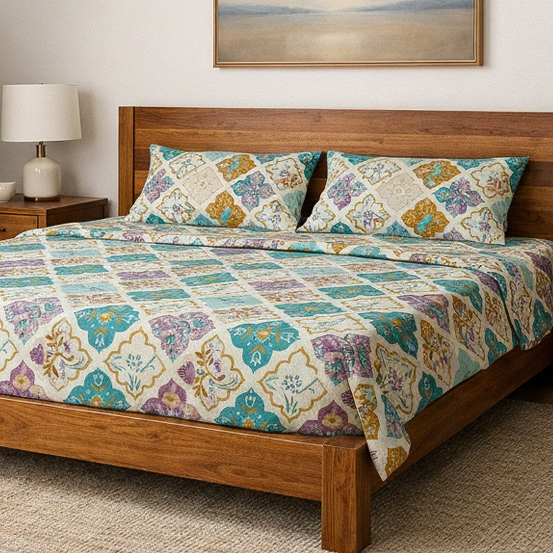 Mystique Maya Microfiber Bedsheet (Green) - 125 GSM media 3