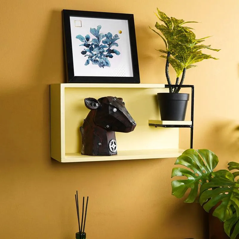 Ledge Line MDF & Metal Wall Shelf - Cream media 3