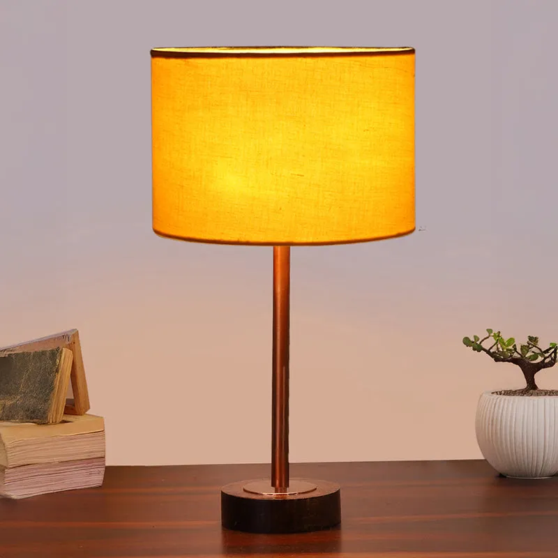 Cotin I Rodin Wooden Table Lamp - Yellow,Copper,Brown media 2