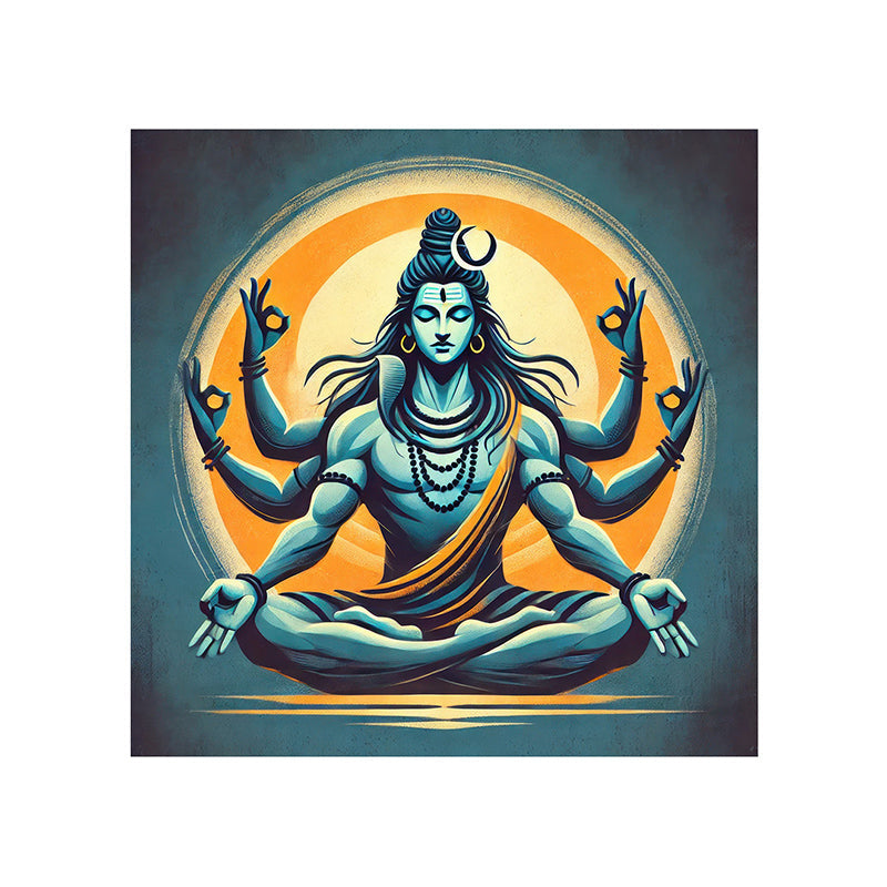 Multi-Armed Shiva Poly Canvas Wall Painting media 4