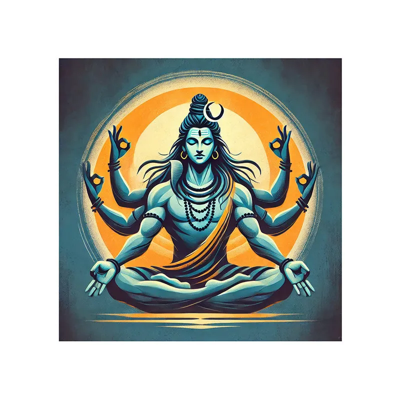 Multi-Armed Shiva Poly Canvas Wall Painting media 4