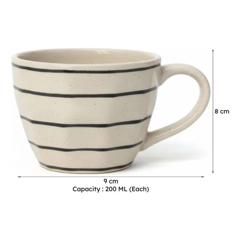 Gimavo Ceramic Tea Cup (200 mL Each) - Set of Three media 8