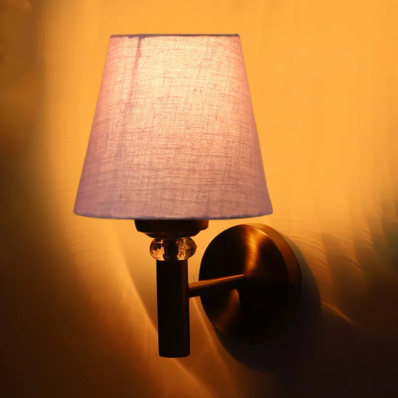 Aquilla Steel & Cotton Wall Lamp - Beige media 5