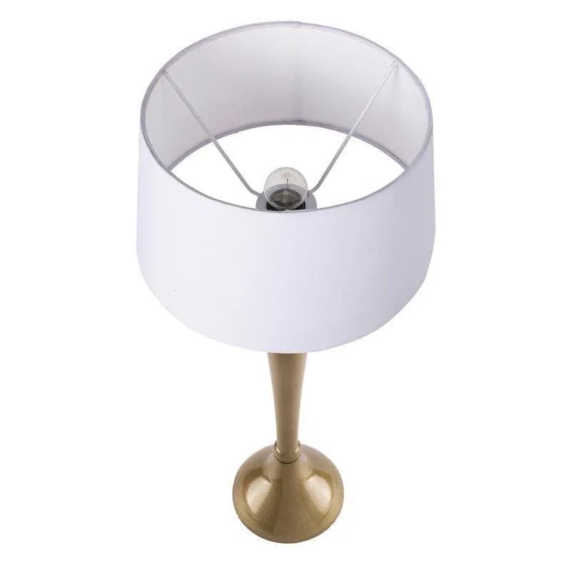 Royal Ovoid Gold Fabric Table Lamp - Gold media 3