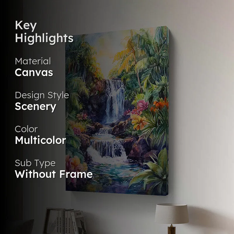 Vibrant Cascade Wall Painting media 2
