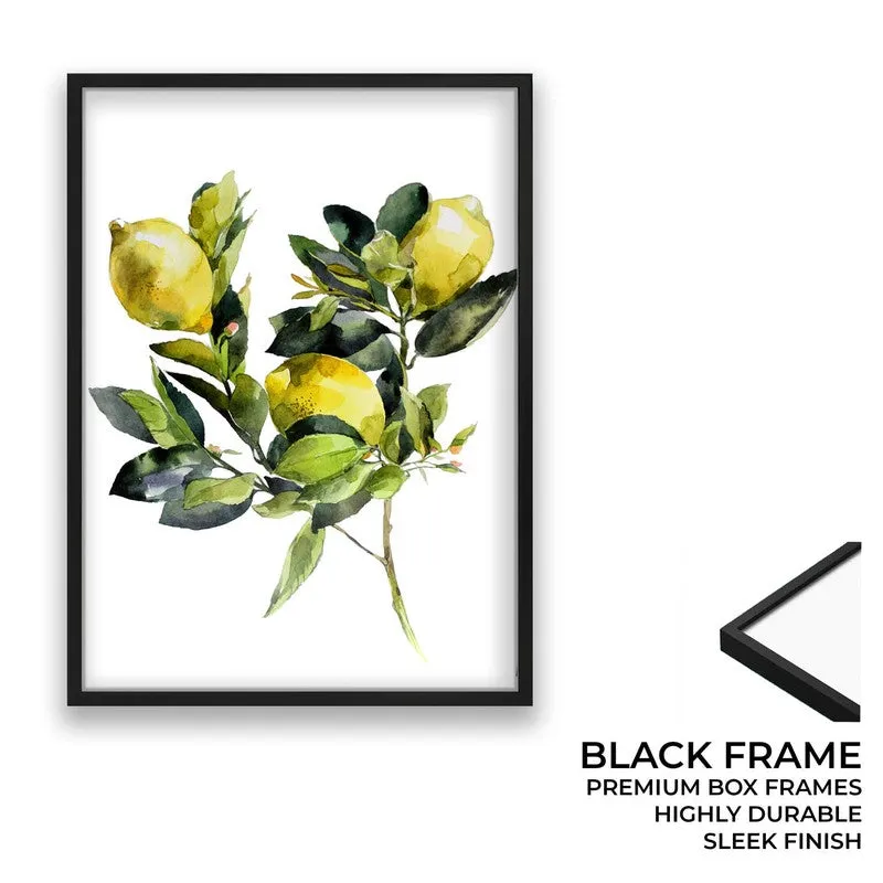 Lemon Luxe Archival Canvas Wall Art - Black media 8