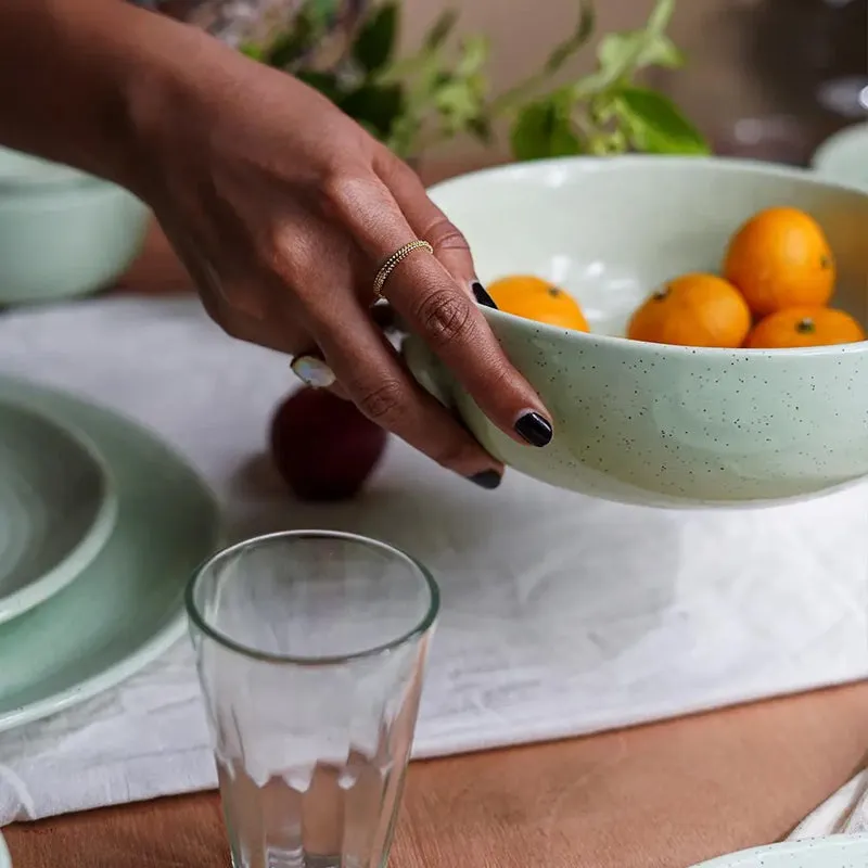 Lemongrass Handmade Serving Bowl media 4