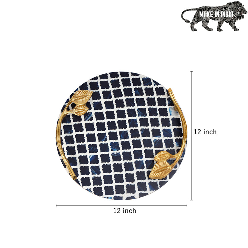 Cromo Grid MDF Platter With Coaster - Eight Piece Set media 7