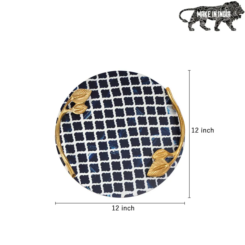 Cromo Grid MDF Platter With Coaster - Eight Piece Set media 7