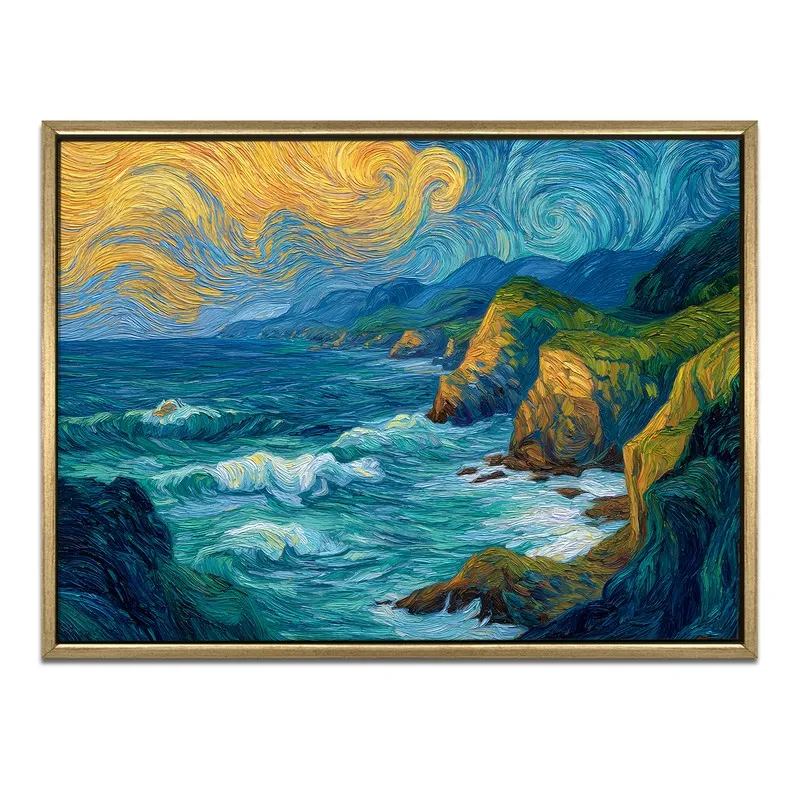 Mystic Bay Canvas Wall Painting With Frame media 3
