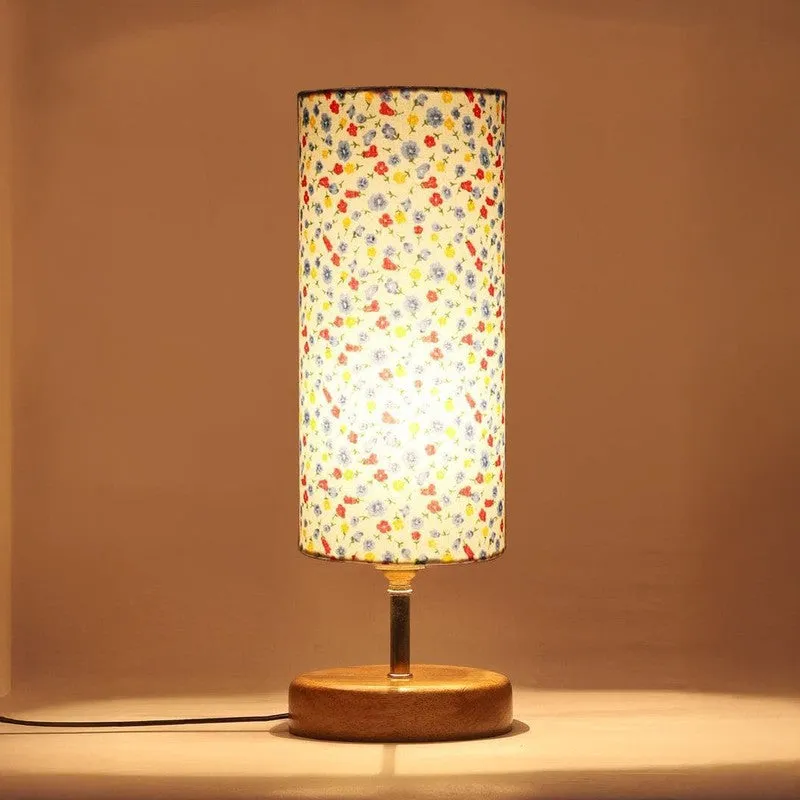 Floral Escape Fabric Table Lamp - Multicolor media 3
