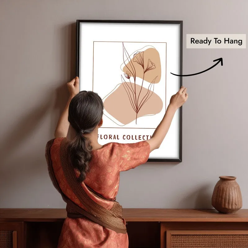 Soft Petals Canvas Wall Painting With Black Frame media 10