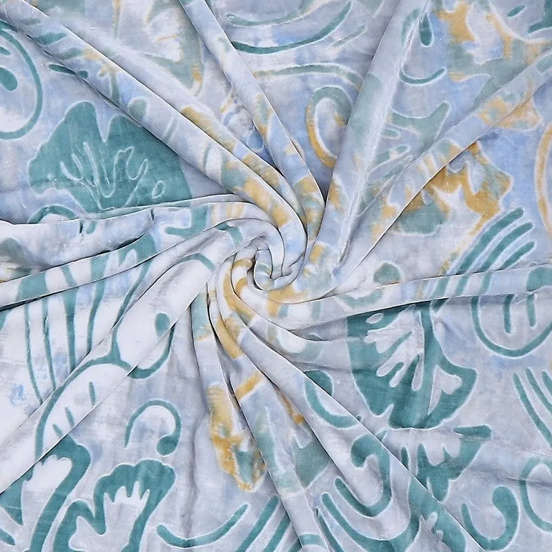Monte Carlo Serene Swirl Blanket (Blue)- 600 GSM media 7