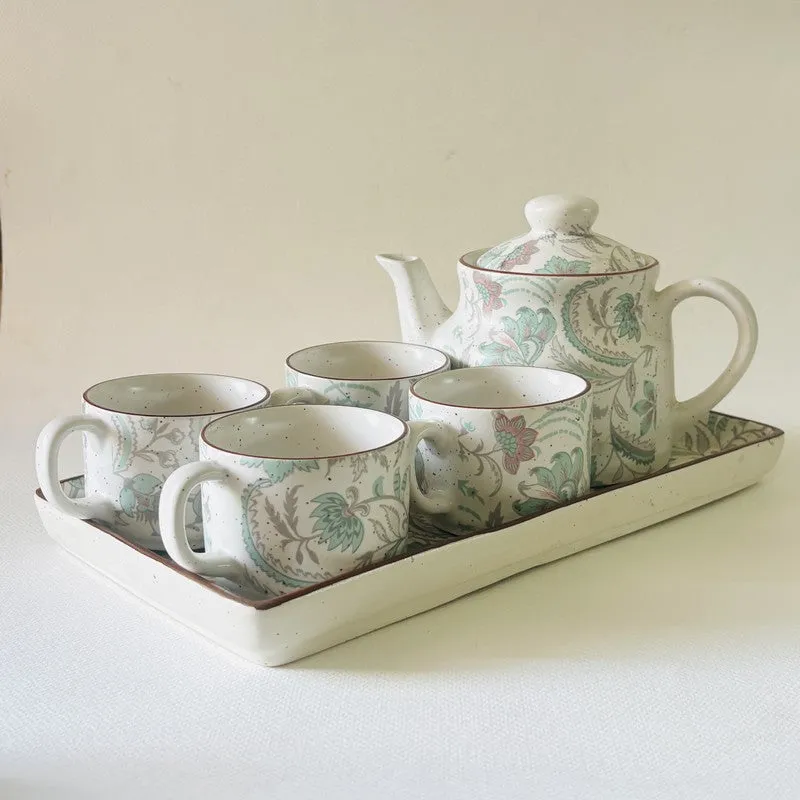 Florale Ceramic Tea Set - Six Piece Set media 6