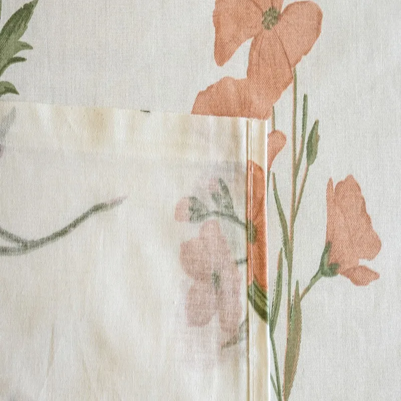 Flora Mist Cotton Bedsheets (Pink) - 400 TC media 6